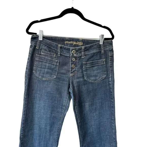 American Eagle Jeans Button Fly Size 8 Regular - Picture 3 of 13